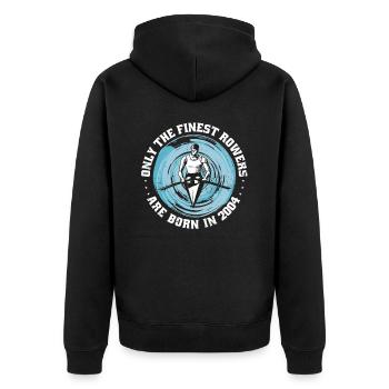 Canoe rowing Canoeists Rowers born 2004 - Unisex Premium Organic Zip Hoodie - black - Back - Nico (187cm)