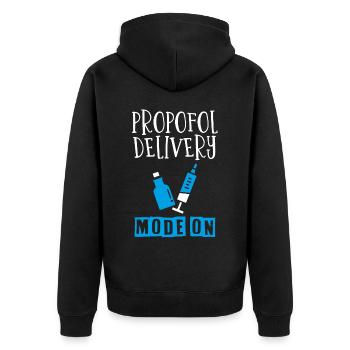 Anesthesiologist, Anesthesiology - Unisex Premium Organic Zip Hoodie - black - Back - Nico (187cm)