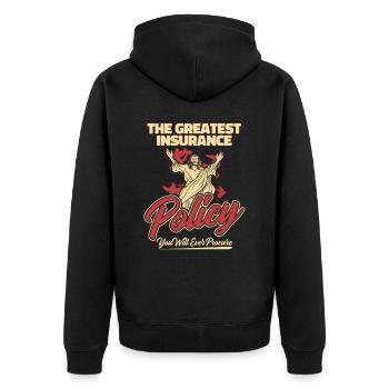 Christ Christianisme Drôle - Veste à capuche bio Premium Unisexe - noir - Dos - Nico (187cm)