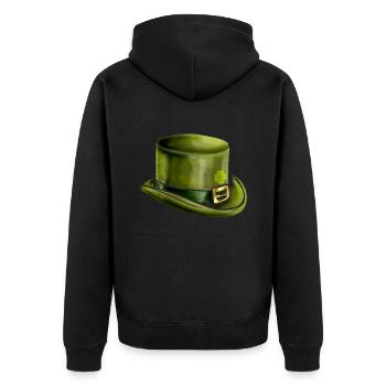 Green Leprechauns Chapeau Cylindre Trèfle sur St - Veste à capuche bio Premium Unisexe - noir - Dos - Nico (187cm)
