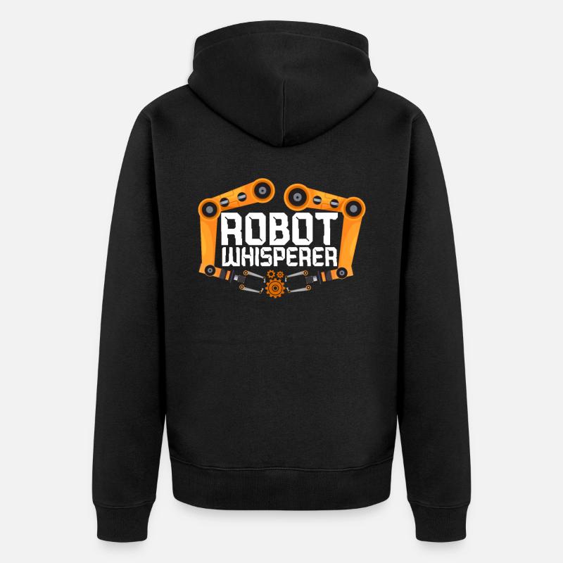 Robot Robotics Engineer Robot - Unisex Premium Organic Zip Hoodie - black