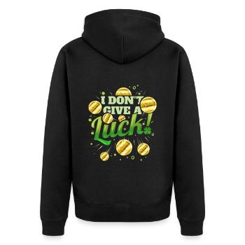 Pièces d’or, je ne donne pas de chance pour St Patrick - Veste à capuche bio Premium Unisexe - noir - Dos - Nico (187cm)