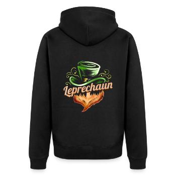 Green Hat, Red Beard, Leprechaun On St Patricks - Unisex Premium Organic Zip Hoodie - black - Back - Nico (187cm)
