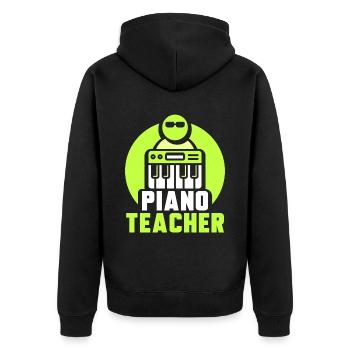 Professeur de piano Musicien Pianiste de piano - Veste à capuche bio Premium Unisexe - noir - Dos - Nico (187cm)