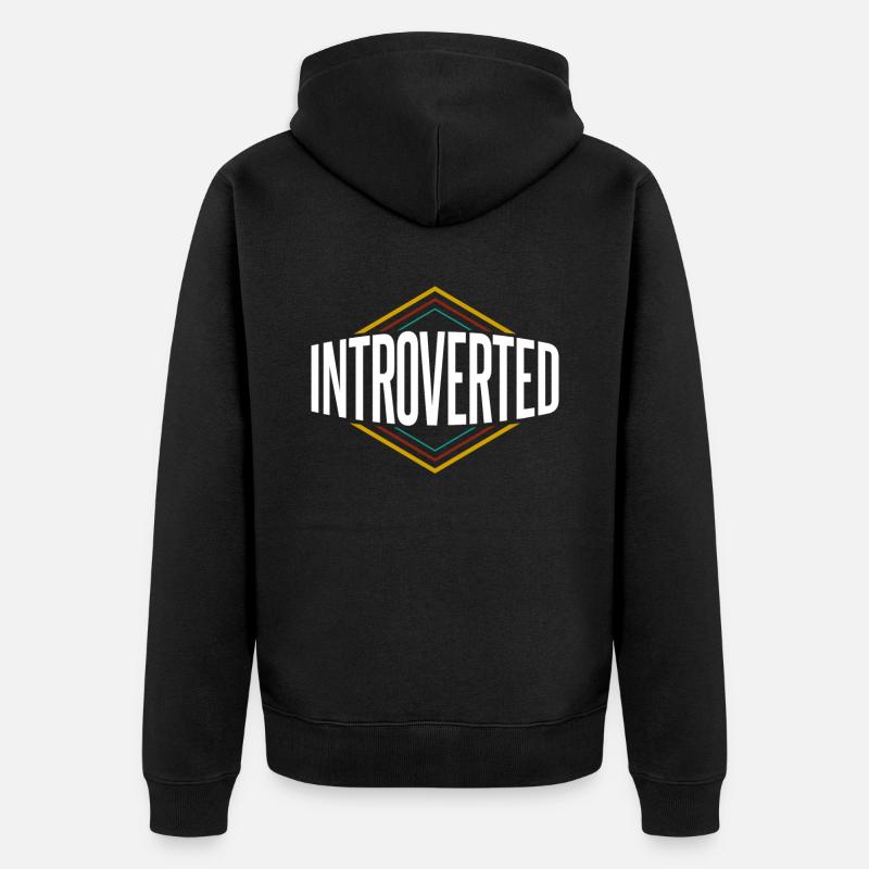 Sarcasme introverti Introverti Timide - Veste à capuche bio Premium Unisexe - noir