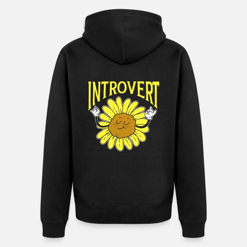 Sarcasme timide introverti Introverti - Veste à capuche bio Premium Unisexe - noir
