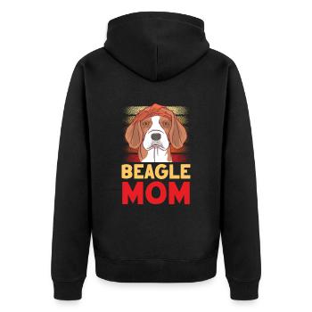 Beagle Mama Beagles Dog Lovers Puppy - Veste à capuche bio Premium Unisexe - noir - Dos - Nico (187cm)