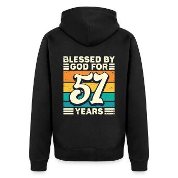 51 années de cadeaux d’anniversaire drôle de dicton - Veste à capuche bio Premium Unisexe - noir - Dos - Nico (187cm)