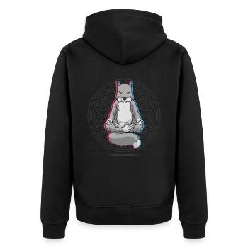 Namaste Meditation Écureuil - Veste à capuche bio Premium Unisexe - noir - Dos - Nico (187cm)