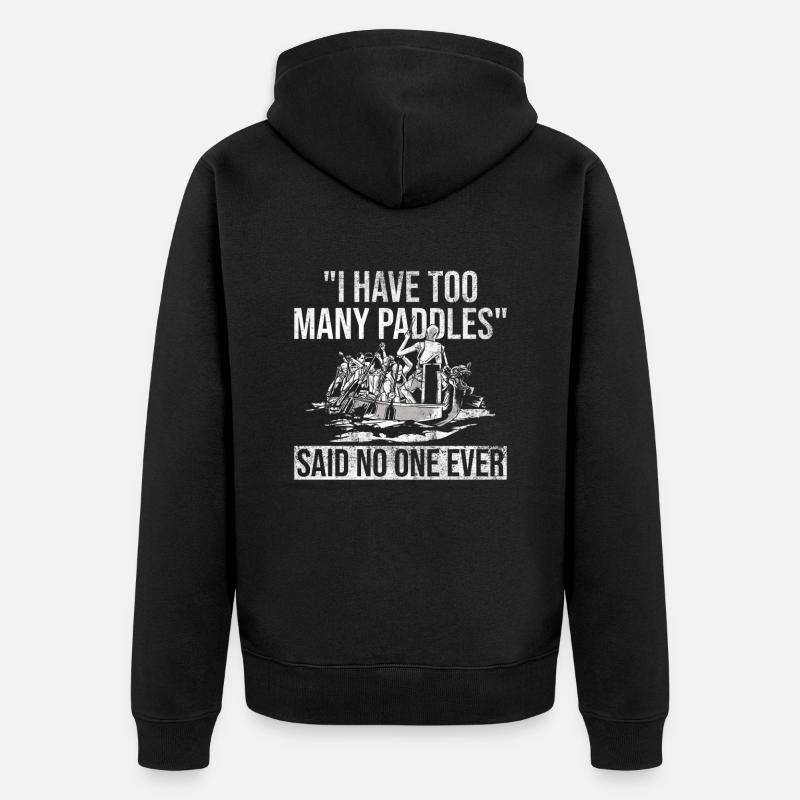 Drachenboot - Unisex Premium Bio Zip Hoodie - Schwarz