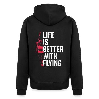 Stabhochspringerin Stabhochspringen - Veste à capuche bio Premium Unisexe - noir - Dos - Nico (187cm)