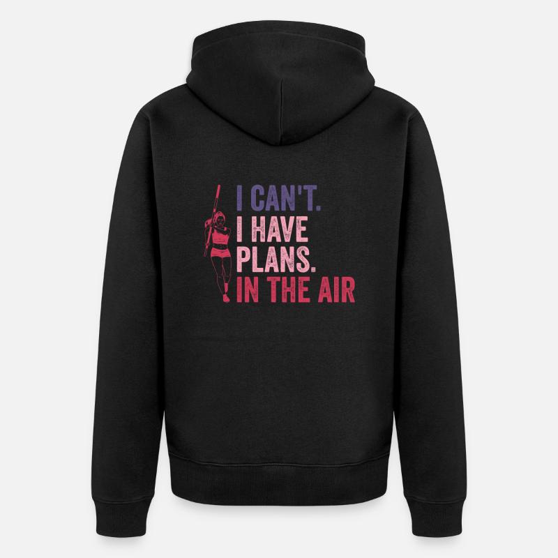 Stabhochspringen Mädchen - Unisex Premium Bio Zip Hoodie - Schwarz