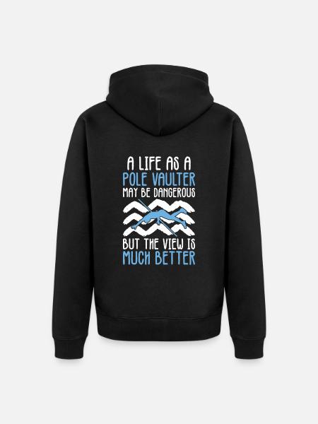 Stabhochspringer Stabhochsprung Stabhochspringen - Unisex Premium Bio Zip Hoodie - Schwarz