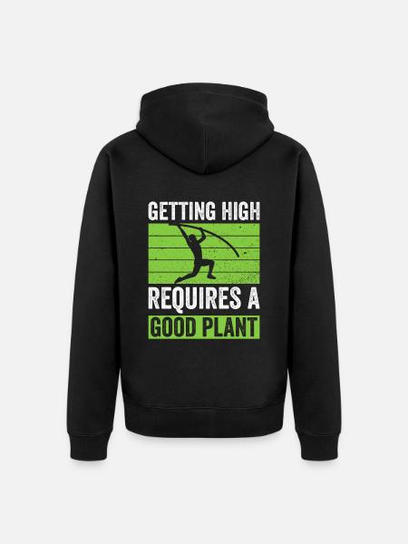 Stabhochspringer Stabhochsprung - Unisex Premium Organic Zip Hoodie - black