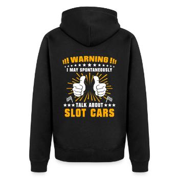 Slot Car Slotracing - Unisex Premium Bio Zip Hoodie - Schwarz - Hinten - Nico (187cm)