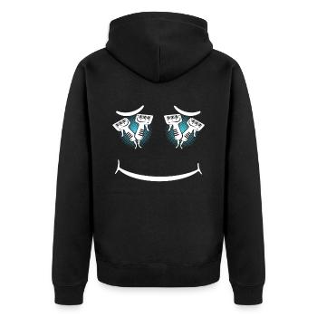 Slot Car Slotracing - Unisex Premium Bio Zip Hoodie - Schwarz - Hinten - Nico (187cm)