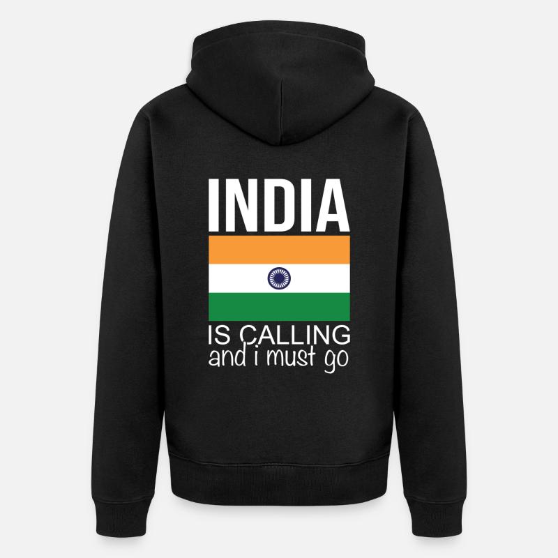 Citation Inde - Veste à capuche bio Premium Unisexe - noir