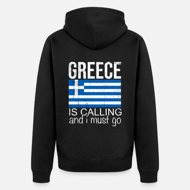 Grèce Dicton - Veste à capuche bio Premium Unisexe - noir