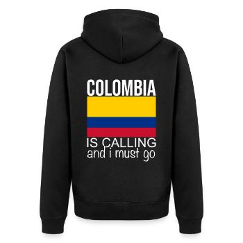 Citation Colombie - Veste à capuche bio Premium Unisexe - noir - Dos - Nico (187cm)