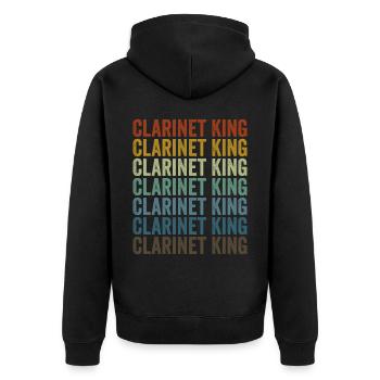 Clarinette King Clarinettiste King - Veste à capuche bio Premium Unisexe - noir - Dos - Nico (187cm)