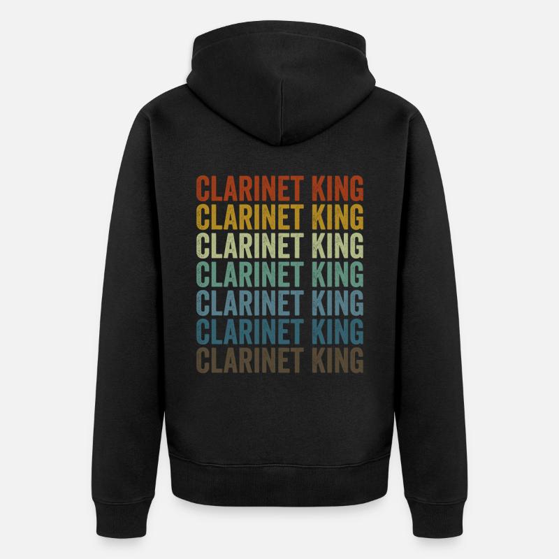 Clarinette King Clarinettiste King - Veste à capuche bio Premium Unisexe - noir