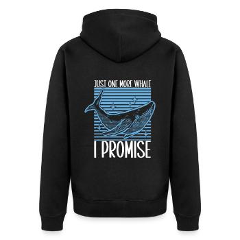 Observateurs de baleines - Veste à capuche bio Premium Unisexe - noir - Dos - Nico (187cm)
