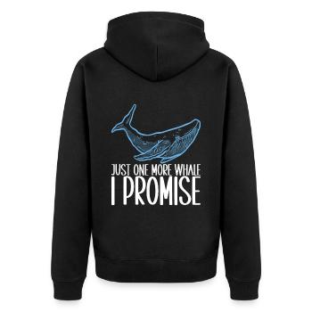 Observateurs de baleines - Veste à capuche bio Premium Unisexe - noir - Dos - Nico (187cm)