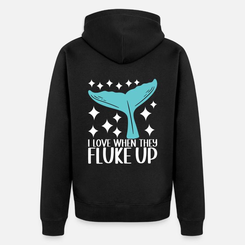 Observateurs de baleines - Veste à capuche bio Premium Unisexe - noir