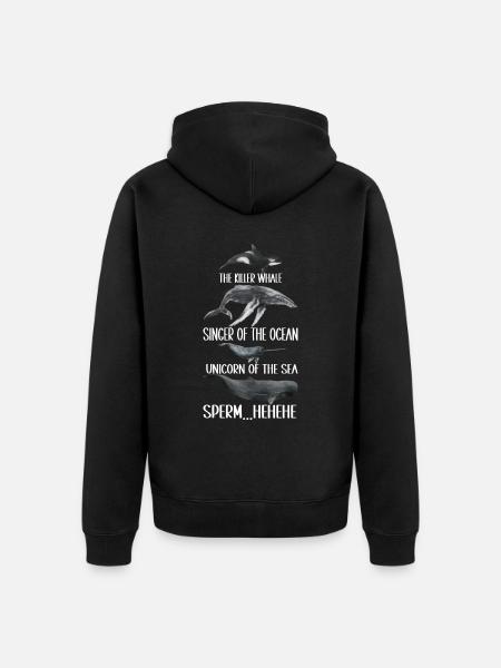 Observateurs de baleines - Veste à capuche bio Premium Unisexe - noir