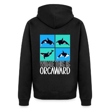 Orques d’observation des baleines - Veste à capuche bio Premium Unisexe - noir - Dos - Nico (187cm)