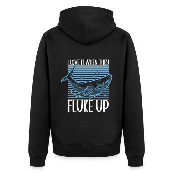 Observateurs de baleines - Veste à capuche bio Premium Unisexe - noir - Dos - Nico (187cm)
