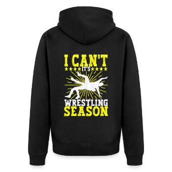 Wrestling Wrestling Wrestlers - Unisex Premium Organic Zip Hoodie - black - Back - Nico (187cm)