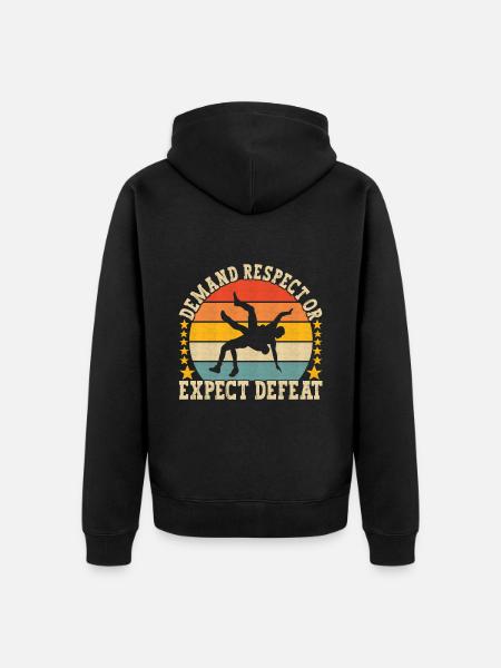 Lutte Lutteurs Lutteurs - Veste à capuche bio Premium Unisexe - noir