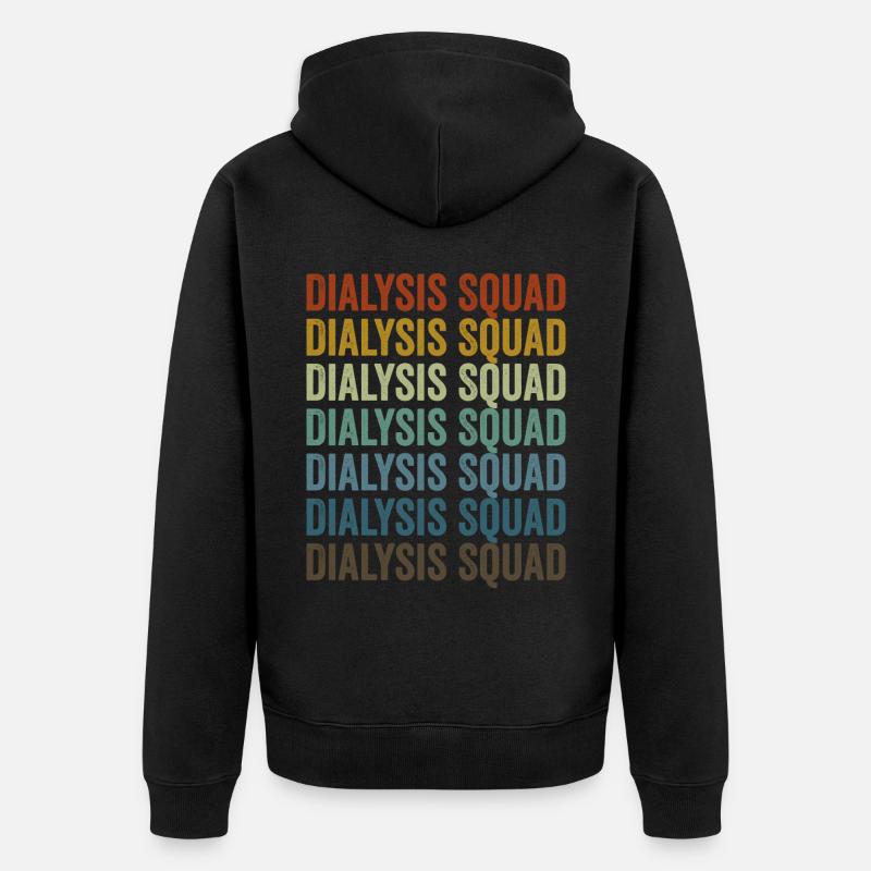 Dialyse-Kader Dialyse-Techniker - Unisex Premium Bio Zip Hoodie - Schwarz
