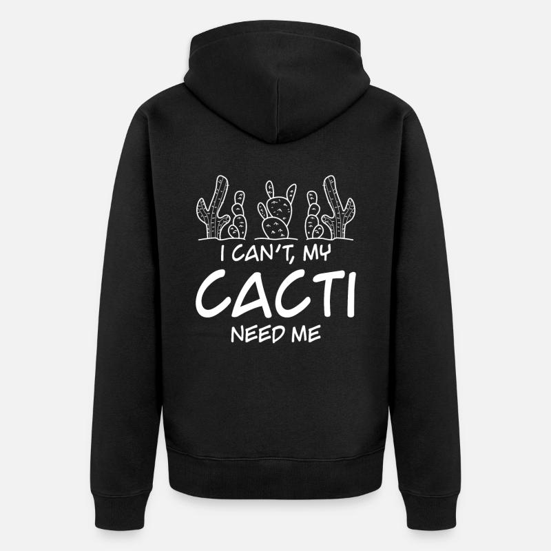 Cactus Cactus Jardin Cactus - Veste à capuche bio Premium Unisexe - noir