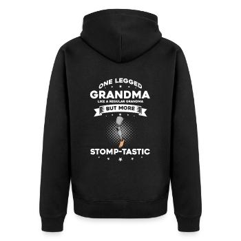 Bionic leg design for leg prostheses - Unisex Premium Organic Zip Hoodie - black - Back - Nico (187cm)