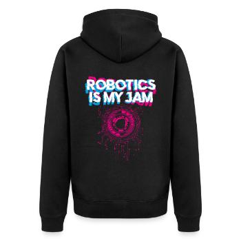 Robot Robotics Engineer Robotics - Unisex Premium Organic Zip Hoodie - black - Back - Nico (187cm)