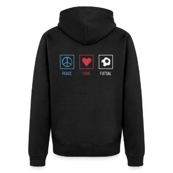 Futsal, Football, - Veste à capuche bio Premium Unisexe - noir - Dos - Nico (187cm)