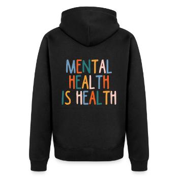 La santé mentale est la santé pourSensibilisation à la santé mentale - Veste à capuche bio Premium Unisexe - noir - Dos - Nico (187cm)