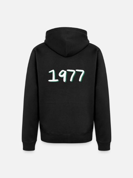 1977 Birthday - Unisex Premium Organic Zip Hoodie - black