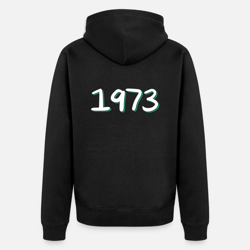 1973 Anniversaire - Veste à capuche bio Premium Unisexe - noir