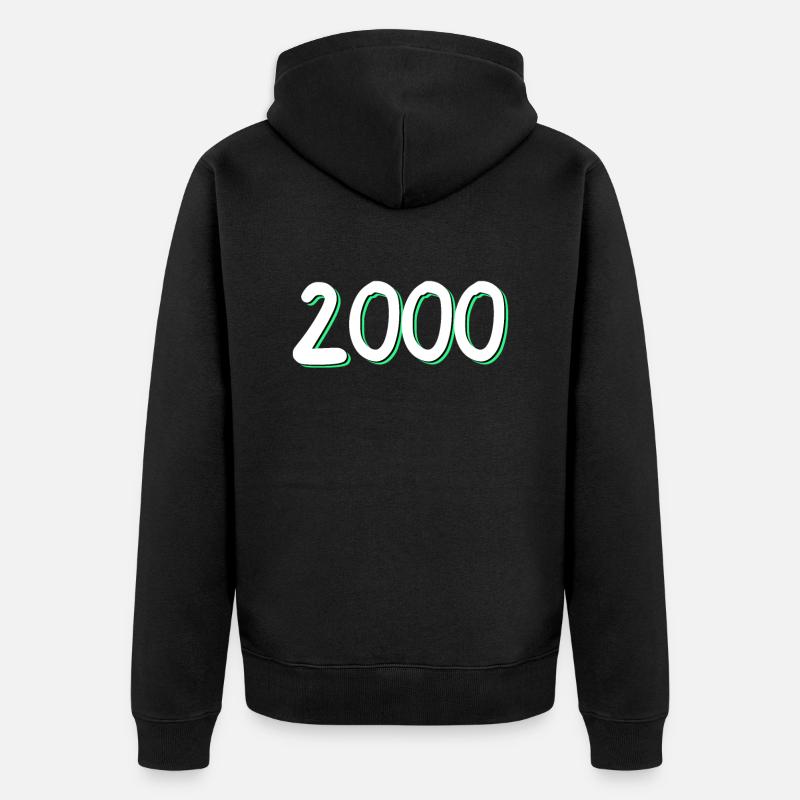2000 Anniversaire - Veste à capuche bio Premium Unisexe - noir
