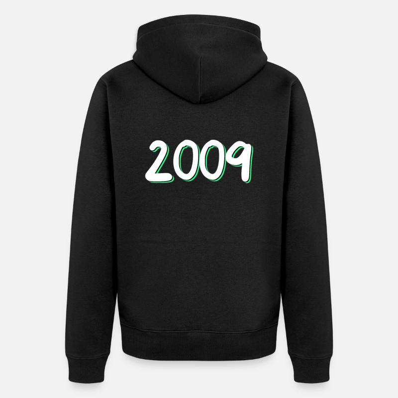 2009 Anniversaire - Veste à capuche bio Premium Unisexe - noir
