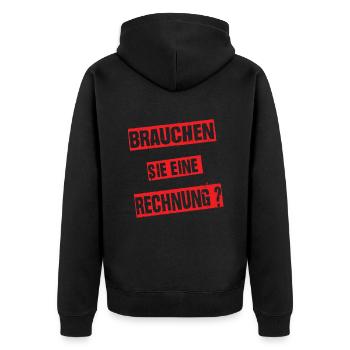 Brauchen Sie Eine Rechnung Handwerker Lustig - Unisex Premium Bio Zip Hoodie - Schwarz - Hinten - Nico (187cm)