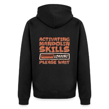 Mandolin Activating Mandolin Skills Music Club - Unisex Premium Organic Zip Hoodie - black - Back - Nico (187cm)