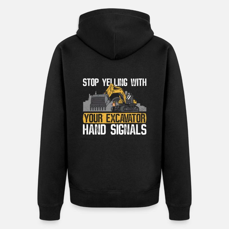 Bagger Baggerbau Baggerfahrer Sandbagger - Unisex Premium Organic Zip Hoodie - black