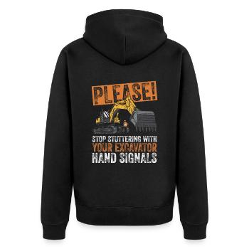 Bagger Bauarbeiter Baggerfahrer - Veste à capuche bio Premium Unisexe - noir - Dos - Nico (187cm)