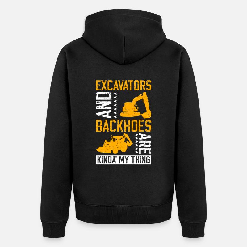 Baggerfahrer Bagger - Veste à capuche bio Premium Unisexe - noir