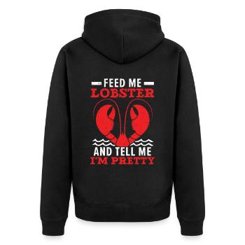 Nourrissez-moi de homard et dites-moi que je suis une jolie écrevisse - Veste à capuche bio Premium Unisexe - noir - Dos - Nico (187cm)
