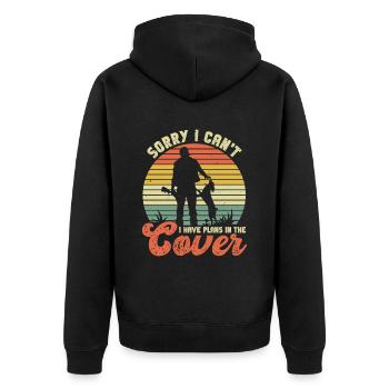 Wachteljäger Wachteljagd Jäger - Unisex Premium Organic Zip Hoodie - black - Back - Nico (187cm)